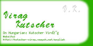 virag kutscher business card